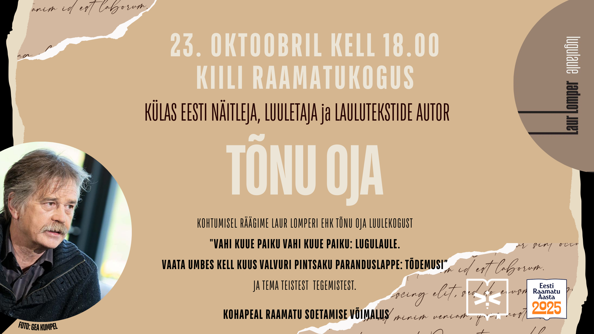 Kohtumine Tonu Oja 23.10.25
